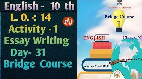 Std.10 English Bridge Course | L.O.Statement -14 Activity -1 Explained by Narayani Tech Academy