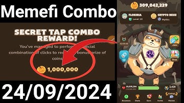 Memefi Daily Secret Combo | Memefi Secret Combo 24 Sept 2024 | Memefi Secret Tap Combo Reward