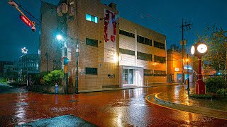 Heavy Rainy Night Street Tour in Dior Seongsu-dong, Seoul | Rain Sounds for Sleep 4K HDR