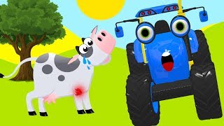 Tractors for children with farm animals - Blue Tractor Song Cartoon for Toddlers screenshot 3