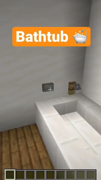 Minecraft Working Bathtub Tutorial #shorts
