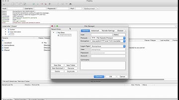 Saving ftp details in filezilla site manager