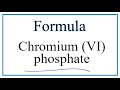 Chromium-6 Phosphate and Ions