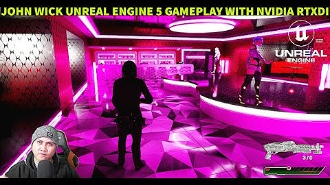 John Wick Unreal Engine 5 Gameplay with NVIDIA RTXDI