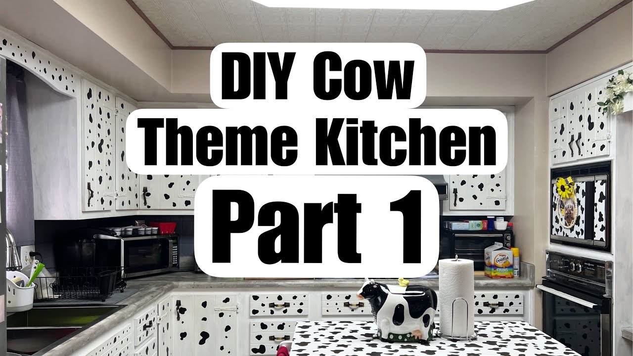 DIY Affordable Cow-Themed Kitchen Makeover - Home Decor on a Budget ...
