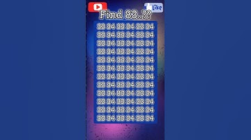 Find 83 if you can.. #iq #iqtest #shorts #ashortaday