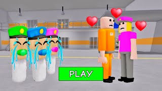 SECRET UPDATE | PRISONER FALL IN LOVE WITH BABY POLICE GIRL? SCARY OBBY ROBLOX #roblox #obby