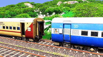 ICF BLUE COUPLING UTKRISHT COACH  | BUMPY RAILROAD | RAILWORKS | TRAIN SIMULATOR | RAILROAD ATG