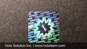 Hologram Security Label | Standard version | Holo Solution Inc.