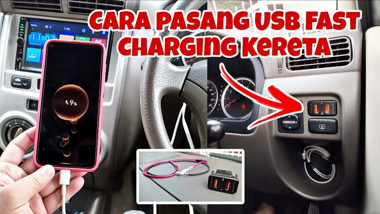 How to Install USB Fast Charging on Car / Cara Pasang "USB Fast