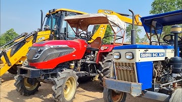 Jcb 3dx Eco Excellence Backhoe Machine Loading Soil In Mahindra and Swaraj Tractor | Jcb and Tractor
