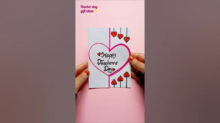 White Paper Teacher Day Card without glue.