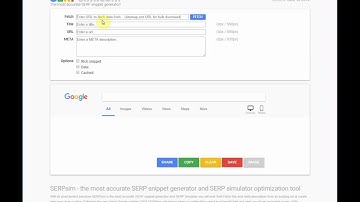 SERPsim sitemap feature