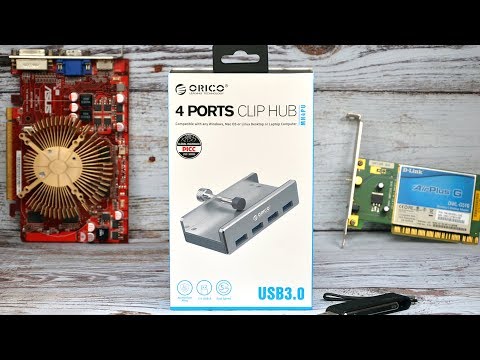 Алюминиевый HUB ORICO MH4PU с зажимом на 4 порта USB 3.0