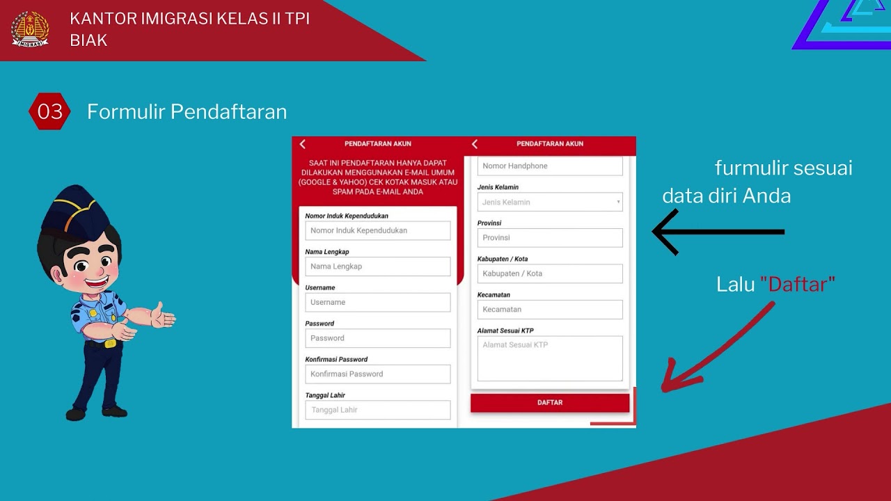 Panduan pendaftaran antrian paspor online (APAPO) 