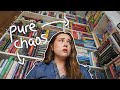 The most chaotic bookshelf tour ever