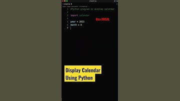 "Creating a Calendar with Python - How I Did It!" #shorts #python