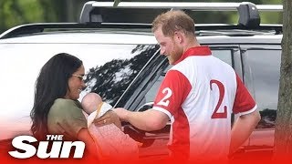 Meghan Markle and baby Archie cheer on Prince Harry at polo match against brother Prince William