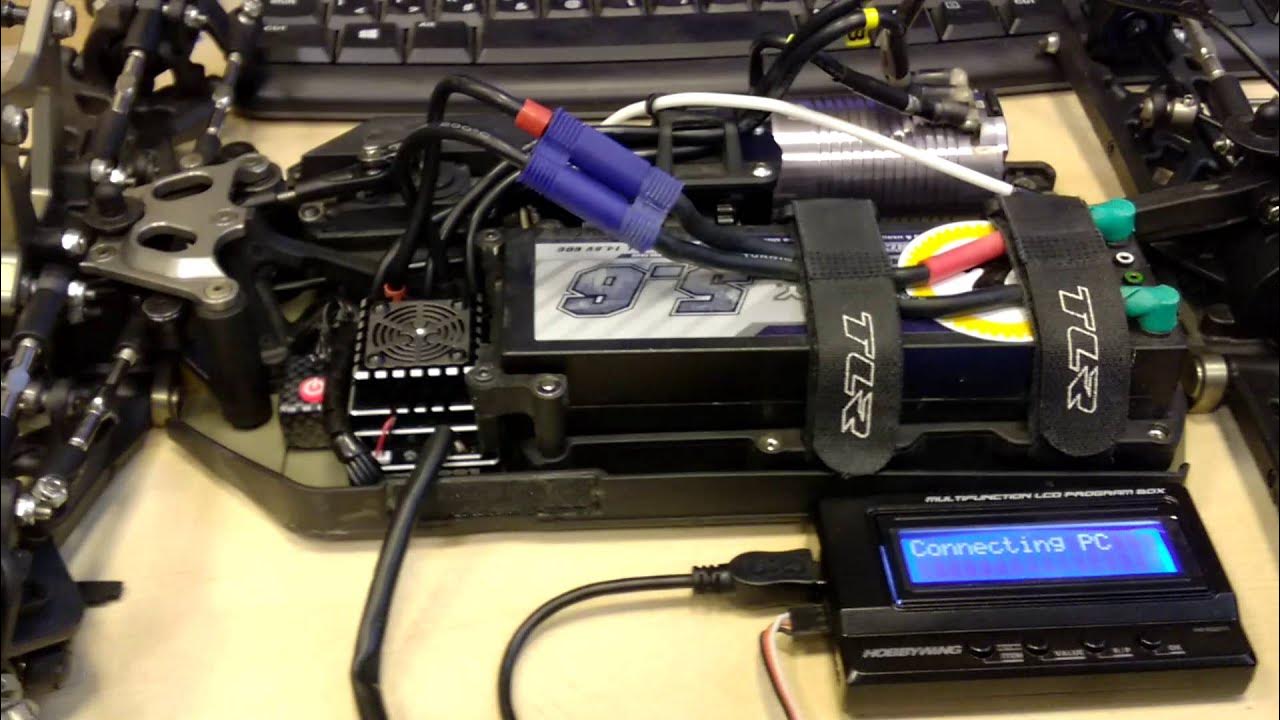 Team Orion r8.1 ESC programming with HOBBYWING program card YouTube