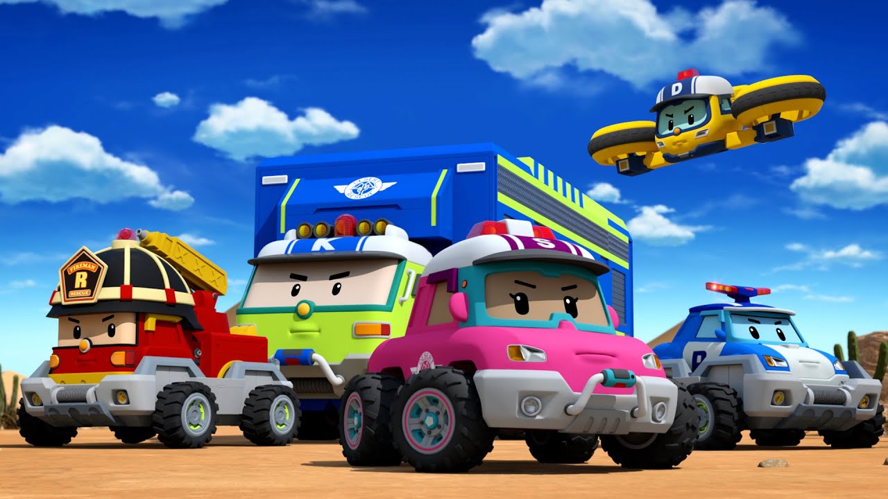 Desert Rescue Team│POLI Transformation Scenes│Transformation Scene Compilation│Robocar POLI TV