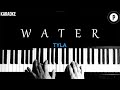 Tyla - Water KARAOKE Slowed Acoustic Piano Instrumental COVER LYRICS