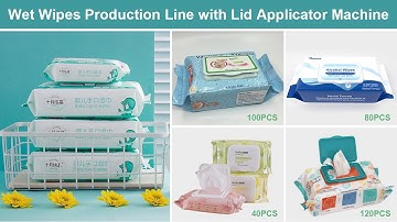 Wet Wipes Production Line With Lid Applicator Machine (12-Lanes)