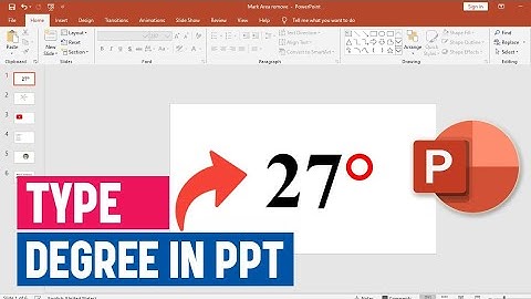 Hoe schrijf je een gradensymbool in PowerPoint?