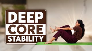 DAY 4/7- DEEP CORE STABILITY 🔥 ( HOME WORKOUT) *NO EQUIPMENT* @Fiitbees