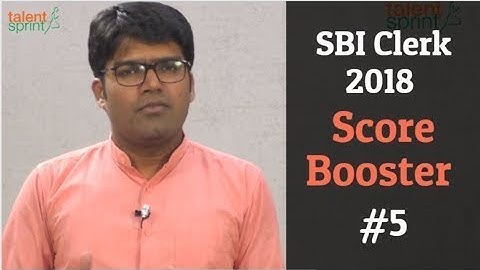 SBI Clerk 2018 Score Booster #5 - Smart Techniques for Percentage Calculations | TalentSprint