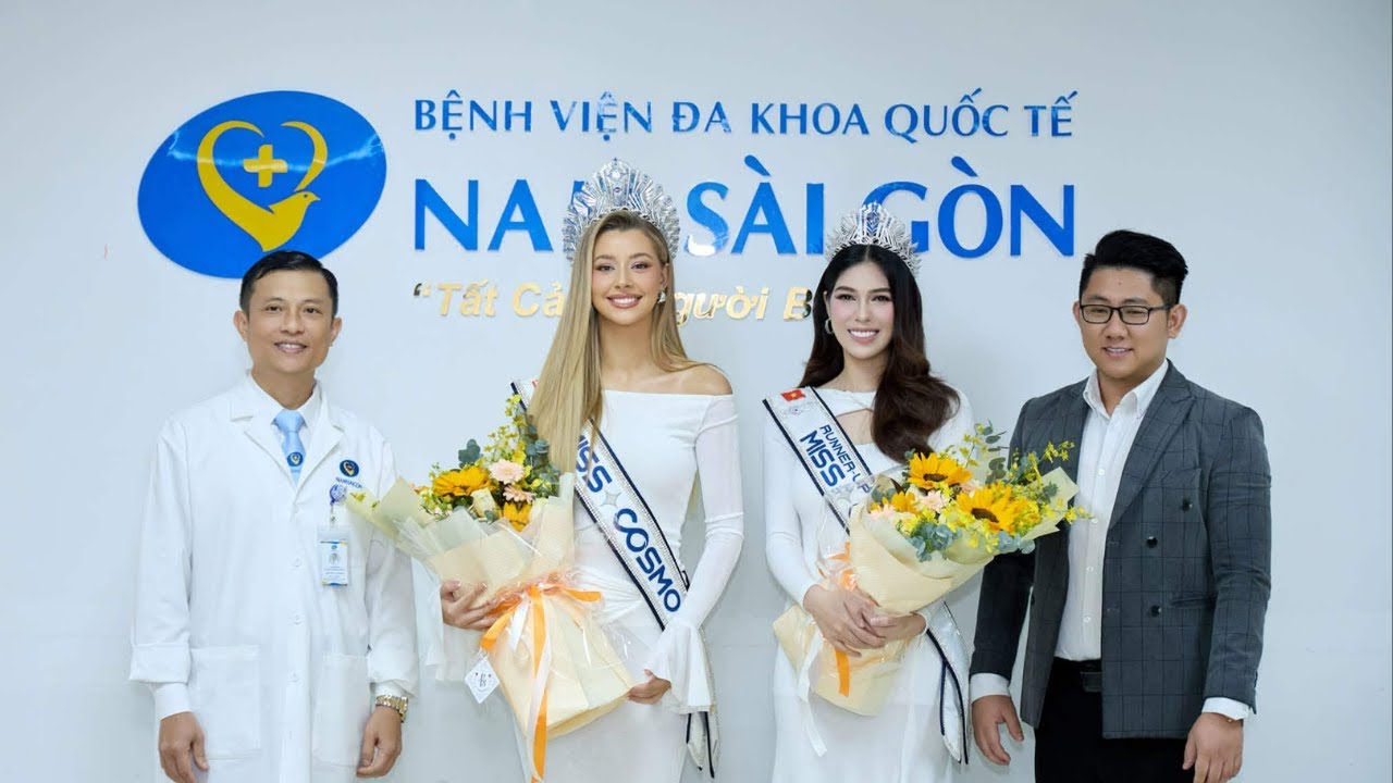 Top 2 Miss Cosmo 2025 Yolina Lindquist & Chelsea Fernandez visit the medical team