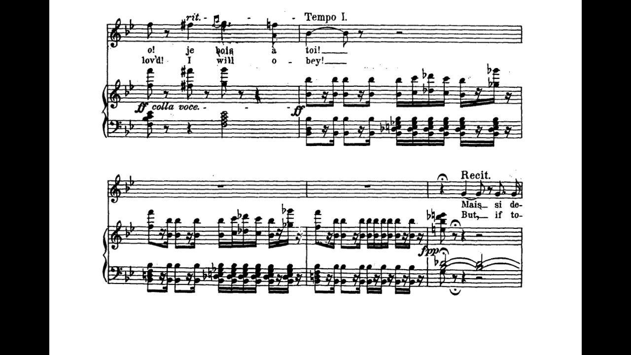 Dieu! Quel frisson (Roméo et Juliette – C. Gounod) Score Animation