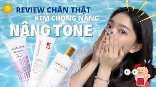 [REVIEW] KEM CHỐNG NẮNG NÂNG TONE | Test chân thật trên da mặt khi đi học, chơi, chụp hình sống ảo,.