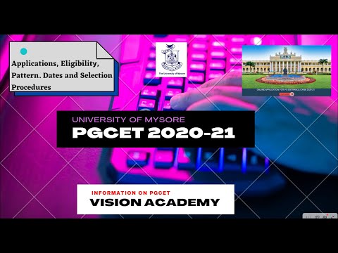 I University of Mysore I PGCET I 2020 - 21 I Submit Application I