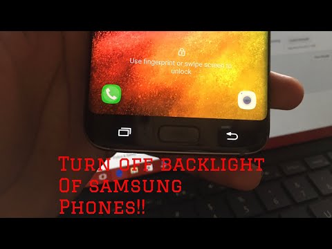 Turn of the backlight button of Any Samsung devices!!!No root