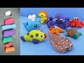 How to make clay sea animals  learning the names of sea animals  clay modeling projects 2