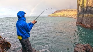 Rock Fishing in Scotland with Light Lure Tackle | Lure Fishing for Pollack | LRF Fishing