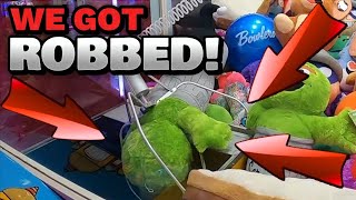 Arcade GROUCH ROBBED us of our OSCAR Plush! Can we get PEANUT BUTTER JELLY TIME Redemption?!