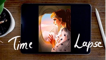 How to Draw Portrait {Enjoying View} Procreate Tutorial| Paint with Basic Brushes The ProArt