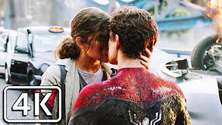 Zendaya kisses Tom Holland (Peter kisses MJ) - Spider-Man 2019 Ending [4K]