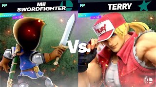 Super Smash Bros Ultimate Amiibo Fights Swordfighter vs the World #81 vs Terry