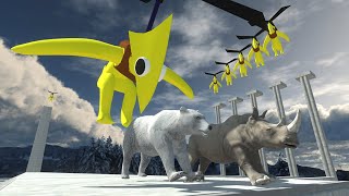 The Ultimate Yellow Army Escape Challenge - Animal Revolt Battle Simulator