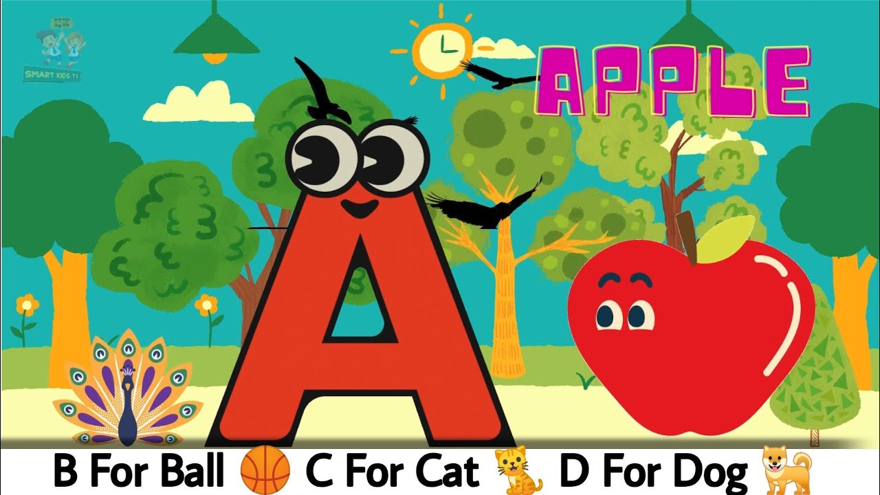 A For Apple B For Ball I Abcd Song I Abcd Rhymes I Abc Song Nursery ...