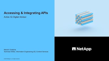 Accessing and Integrating APIs  with Active IQ Digital Advisor