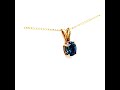 Montana Sapphire Solitaire Oval Pendant 14K Yellow Gold