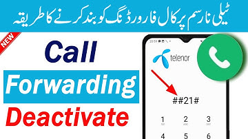 Telenor Call Forwarding Deactivate Code | Telenor Call Forwarding OFF Code