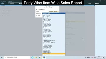 Party wise item wise sales report TDL / Addon / Module in Tally Prime