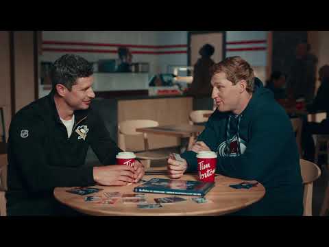 To celebrate the launch of the new Tim Hortons NHL® Hockey Cards, a Tim Hortons campaign starring long time Tim Hortons ambassadors Sidney Crosby and Nathan MacKinnon are joined by cameos from fellow Maritimer and Team Canada teammate, Brad Marchand, along with one of the most beloved goalies of all time, Marc-Andre Fleury, leaning into his recent retirement news.