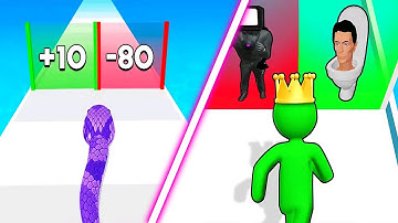 Snake Run Race Vs Giant Rush - MAX LEVELS All Levels Gameplay Walkthrough Android, iOS BIG UPDATE