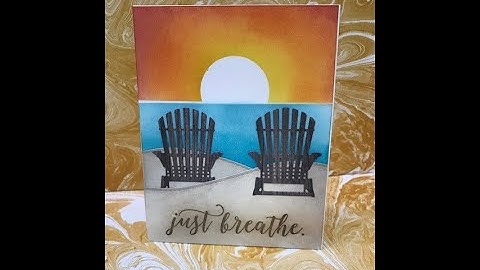 Distress ink blending for a beachy scene