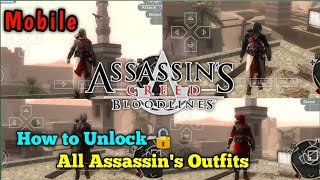 How To Get All Assassin creed Outfits in Assassin's creed Bloodline Ppsspp Game quick and easy screenshot 3